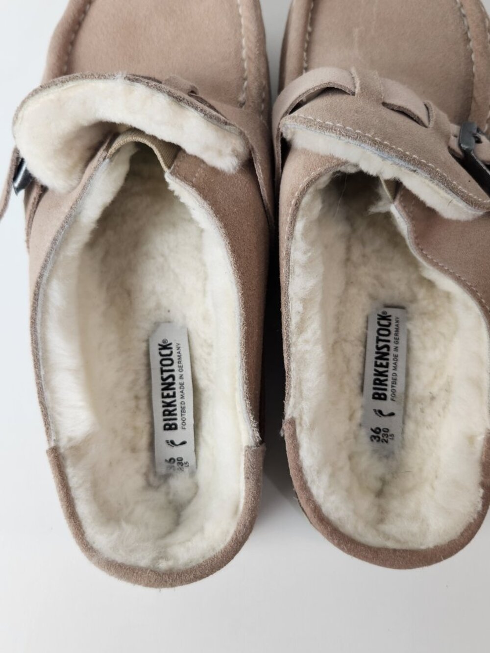 Birkenstock Shoes Womens EU36 US5-5.5 Buckley Shearling Suede Clogs Slip On - Picture 9 of 12